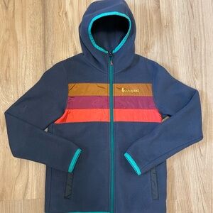 Cotopaxi Gray Fleece Jacket with Teal Trim